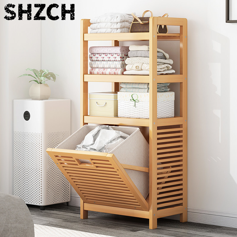 Home Bathroom Ventilation - Multi-Tier Bamboo Laundry Hamper with Ventilated