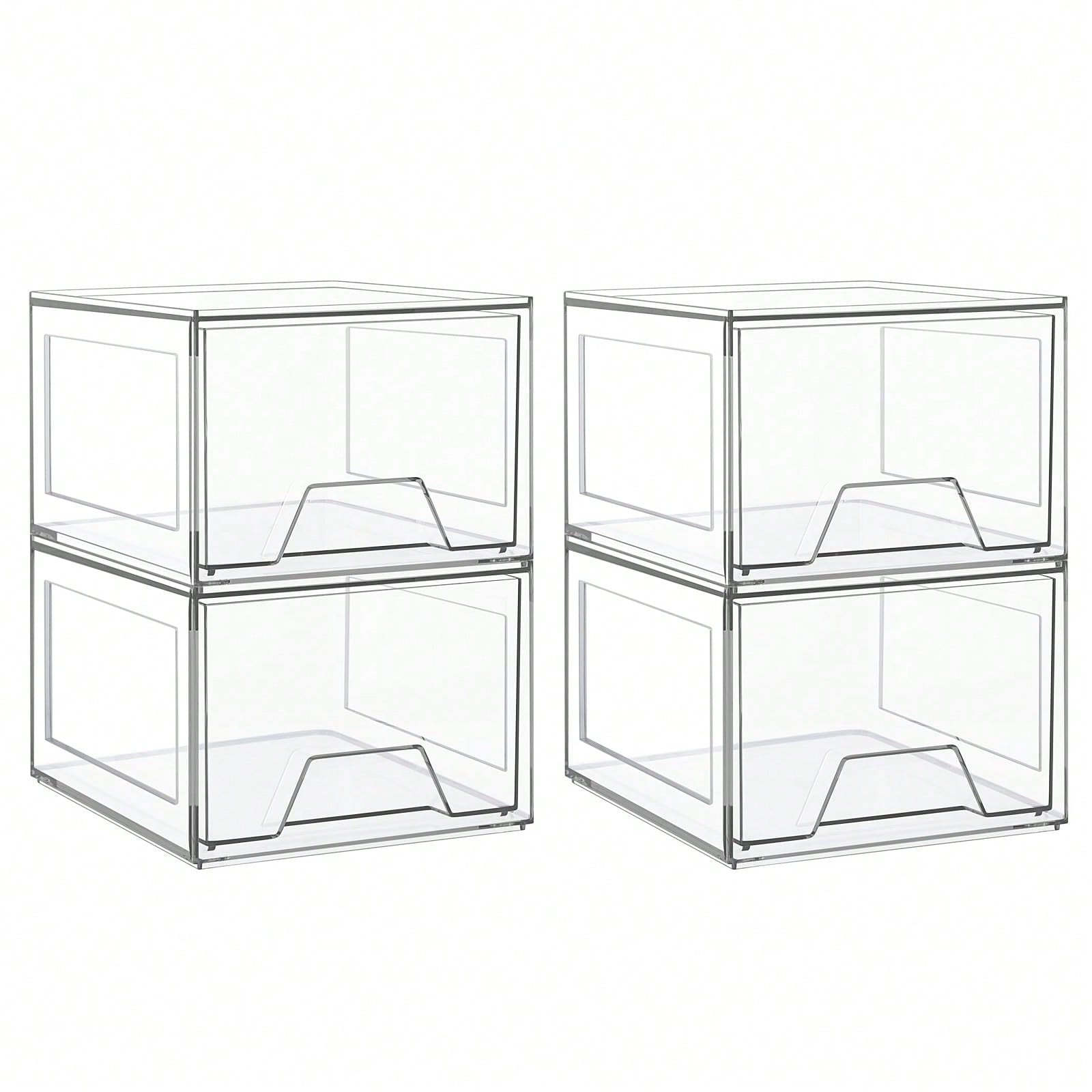 Home Depot Bathroom Sink - 2/4 Pack Stackable Makeup Organizer with