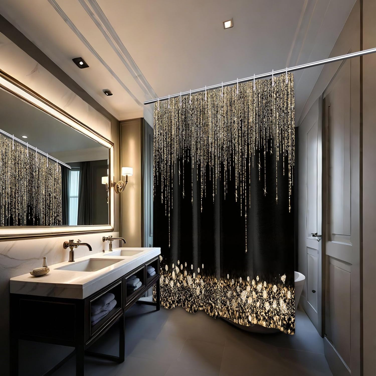 Luxurious Gold Glitter Shower  - огляд і ціна Home Bathroom Spa