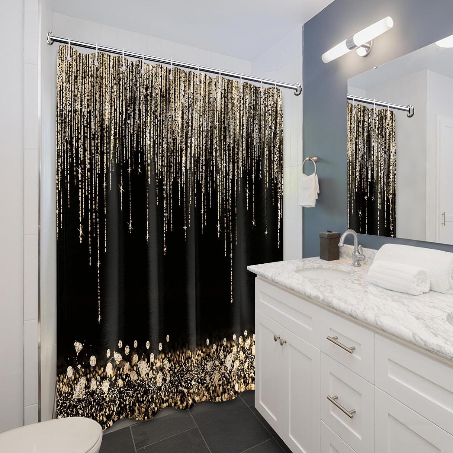 Luxurious Gold Glitter Shower  - огляд і ціна Home Bathroom Spa