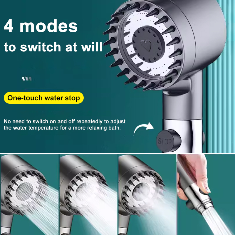 3 Modes Shower Head High Press - огляд і ціна Home Bathroom Taps