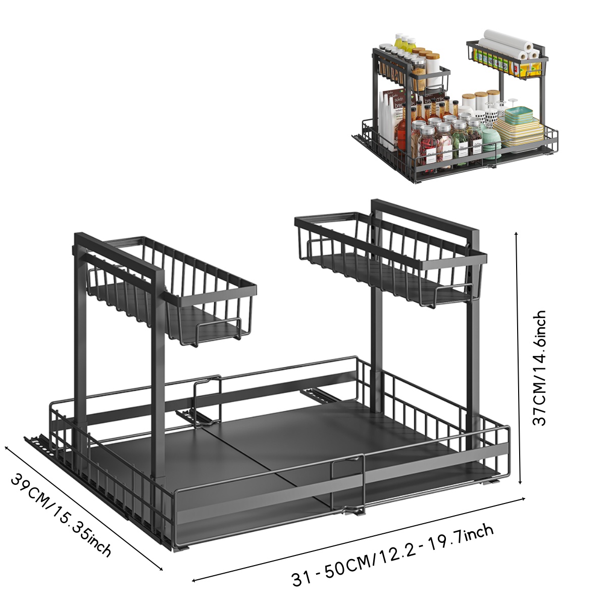 2-Tier Expandable Under Sink O - огляд і ціна Home Depot Bathroom Sink