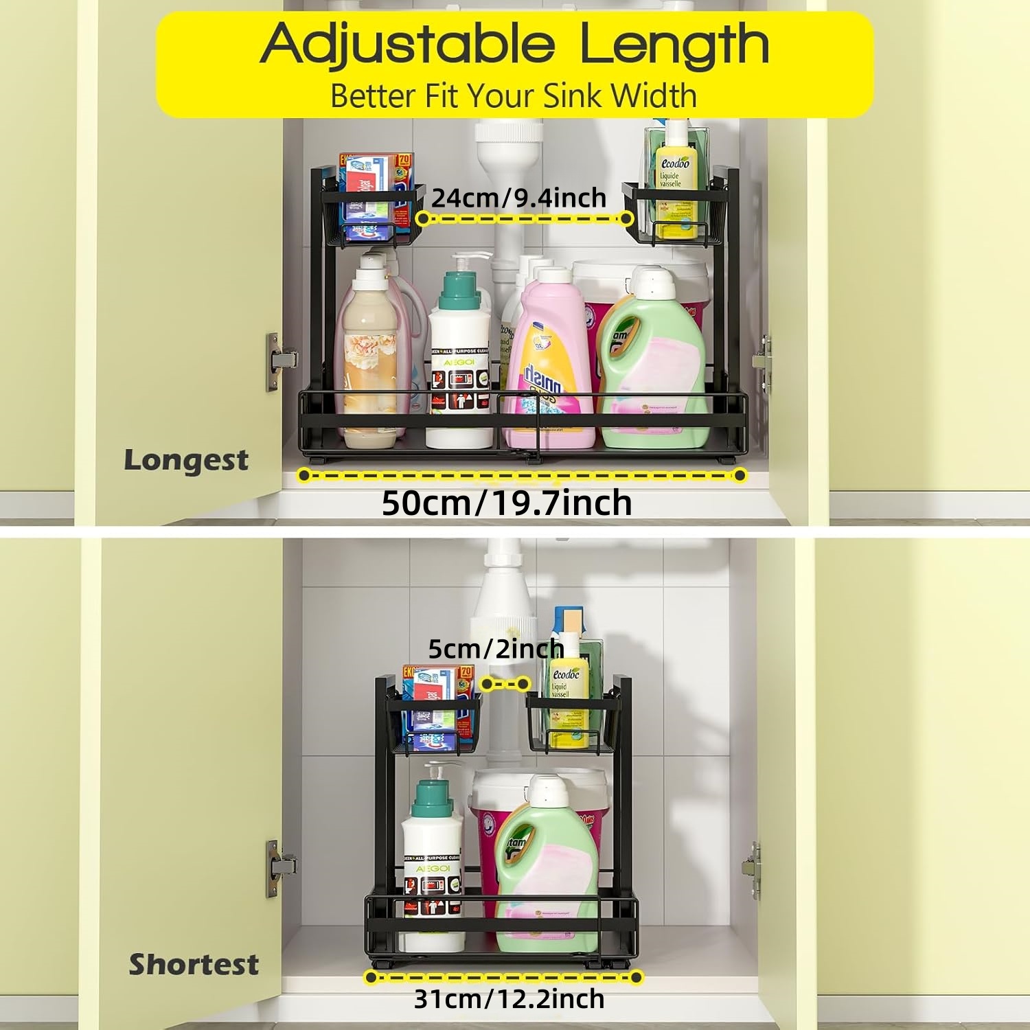 2-Tier Expandable Under Sink O - огляд і ціна Home Depot Bathroom Sink