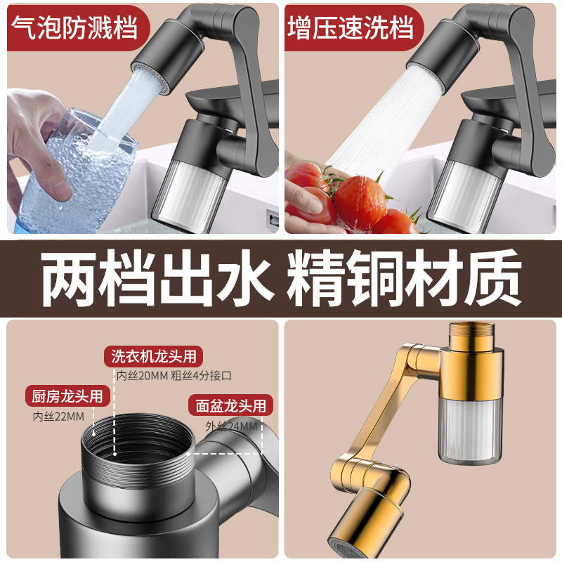 New Black 1440° Rotatable with - огляд і ціна Home Bathroom Taps