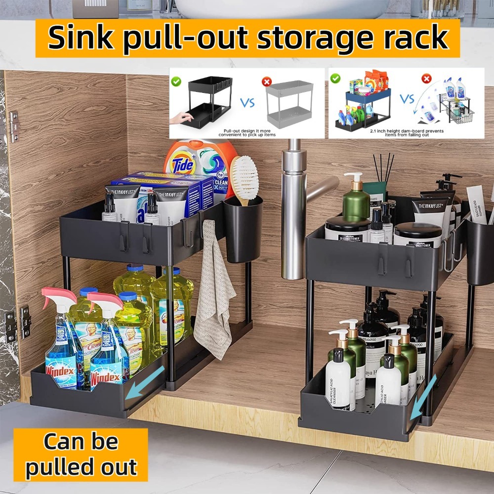 2-Tier Pull Out Under Sink Org - огляд і ціна Home Depot Bathroom Sink