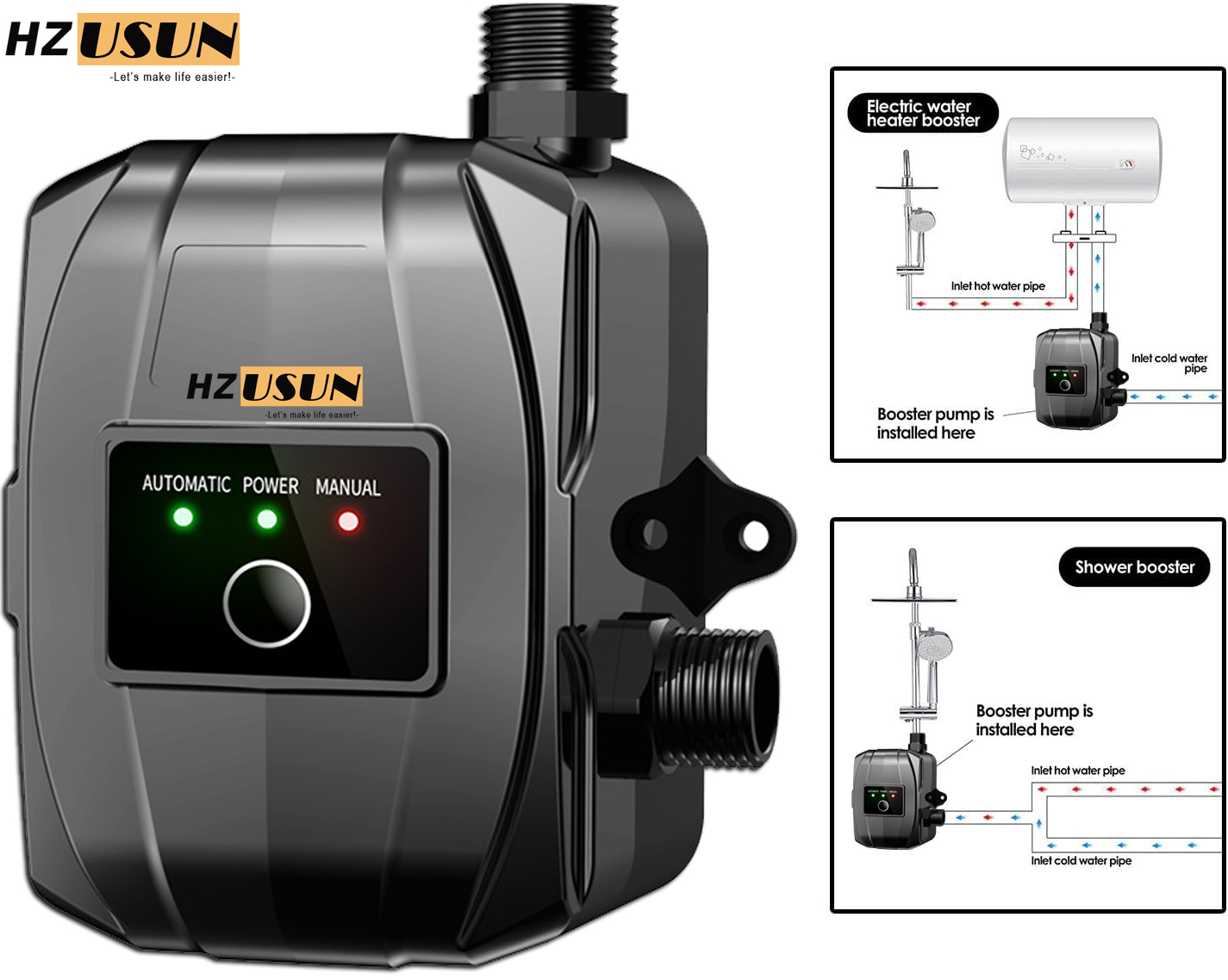 150W 24V Fully Automatic Press - огляд і ціна Home Bathroom Pressure Pump