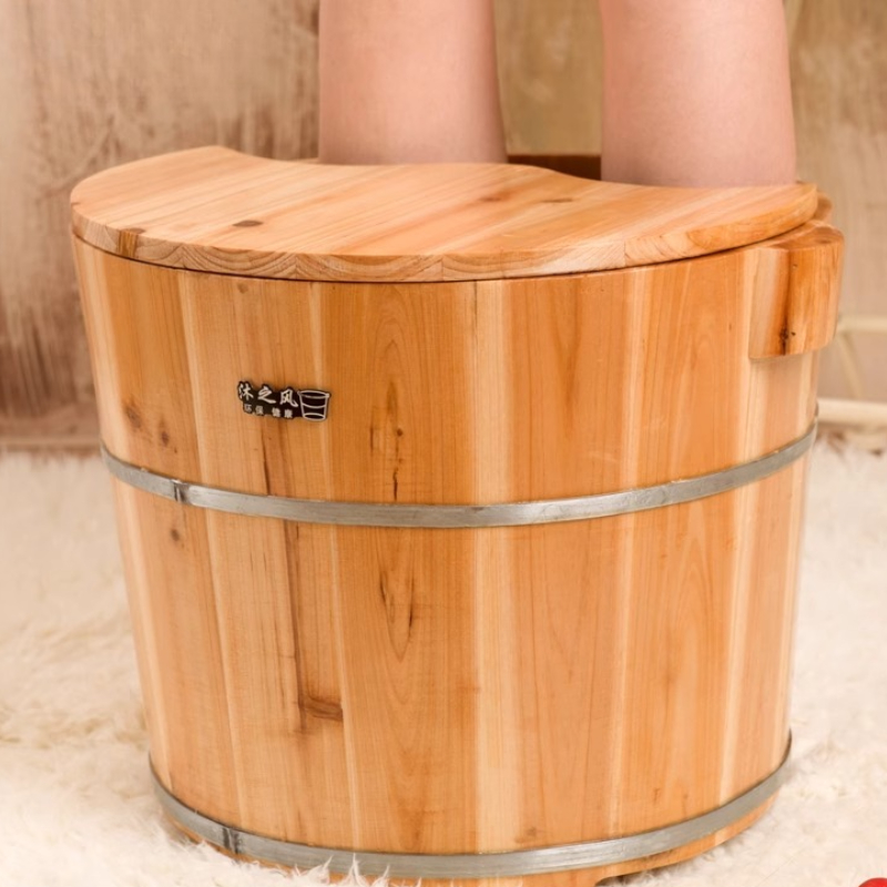 Wood Foot Soaking Tub Deep Ins - огляд і ціна Home Bathroom Spa