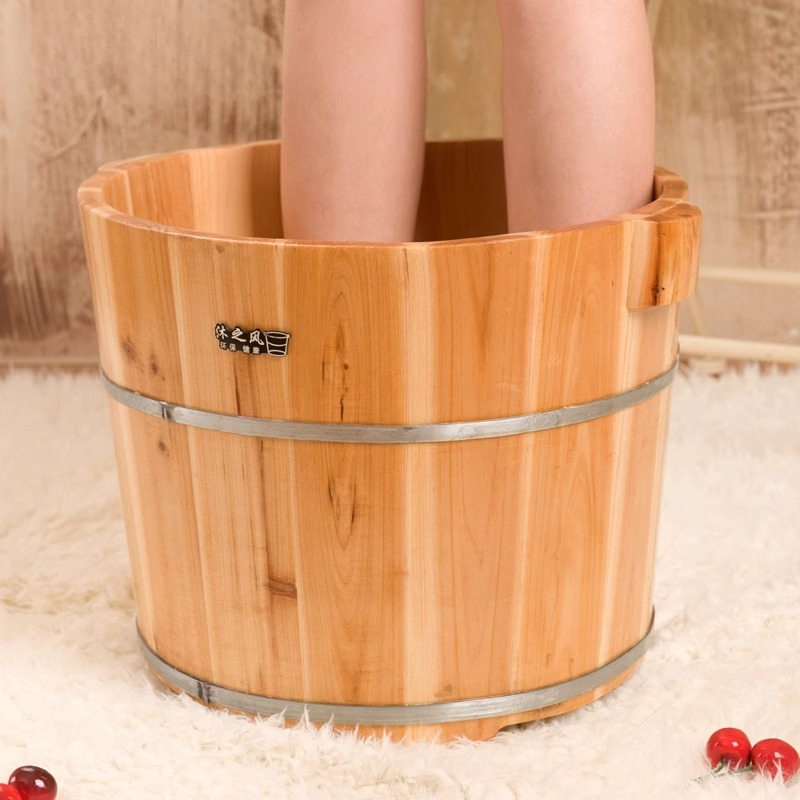 Wood Foot Soaking Tub Deep Ins - огляд і ціна Home Bathroom Spa