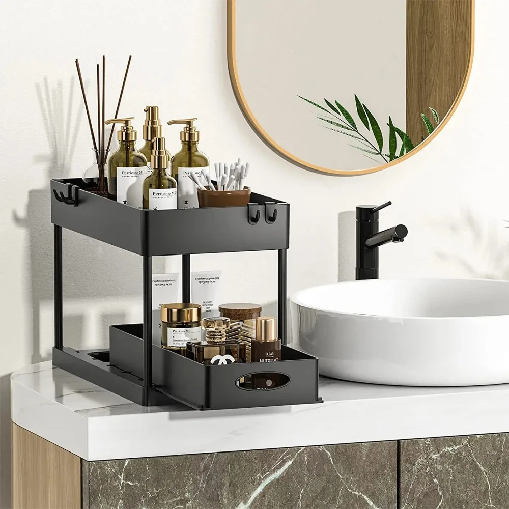 2 Tier Under Sink Sliding Stor - огляд і ціна Home Depot Bathroom Sink
