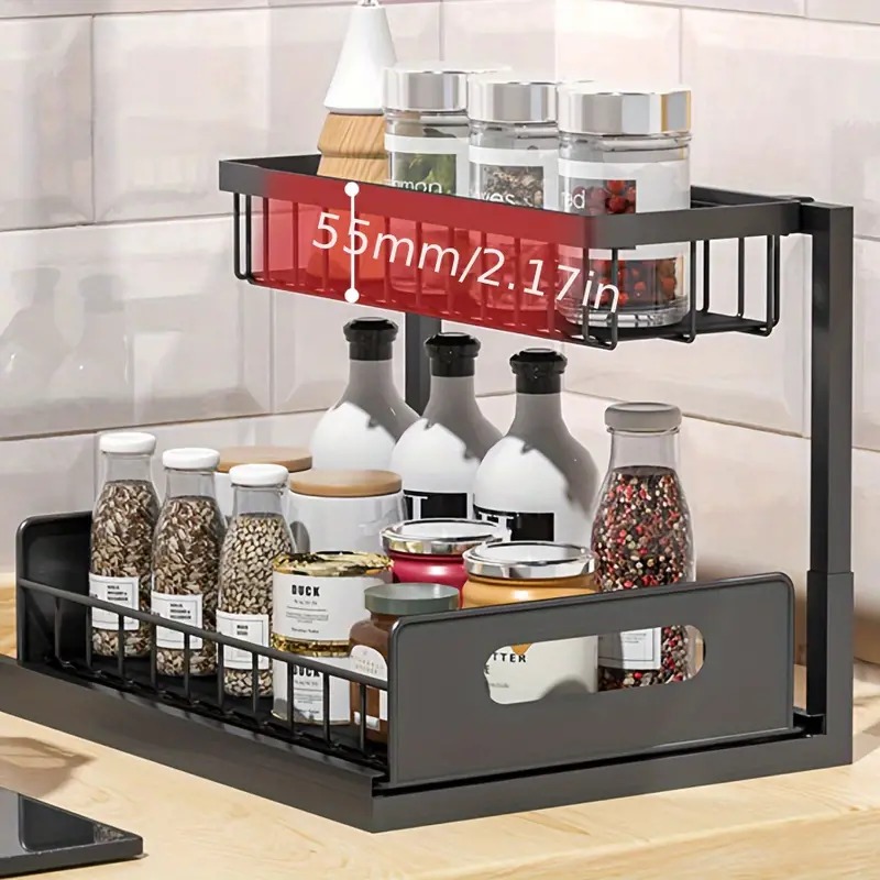 2 Tier Under Sink Organizer Pu - огляд і ціна Home Depot Bathroom Sink